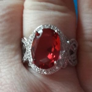 925 sterling silver ruby ring